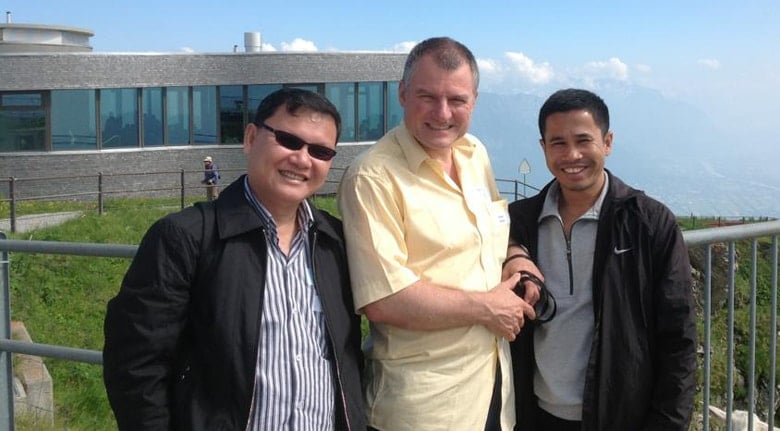 The Rev. Stefan Pfister mentors young Cambodian pastors. Photo courtesy of the Rev. Stefan Pfister.