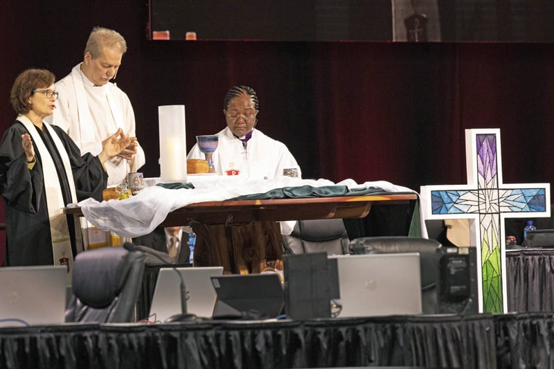 United Methodists from around the world worshipped together at General Conference 2019. Photo by Kathleen Barry, United Methodist Communications.