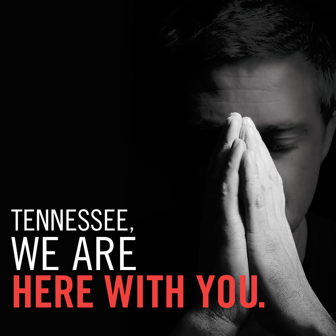 Tennessee, we are with you social media graphic plain